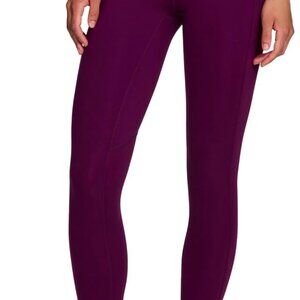 Pickled Beet High-Waist 7/8 Leggings for Women, Polyester Blend, 25-Inch